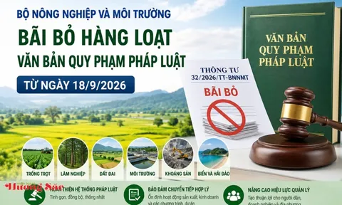 Bộ Nông nghiệp và Môi trường bãi bỏ hàng loạt văn bản quy phạm pháp luật từ ngày 18/9/2026